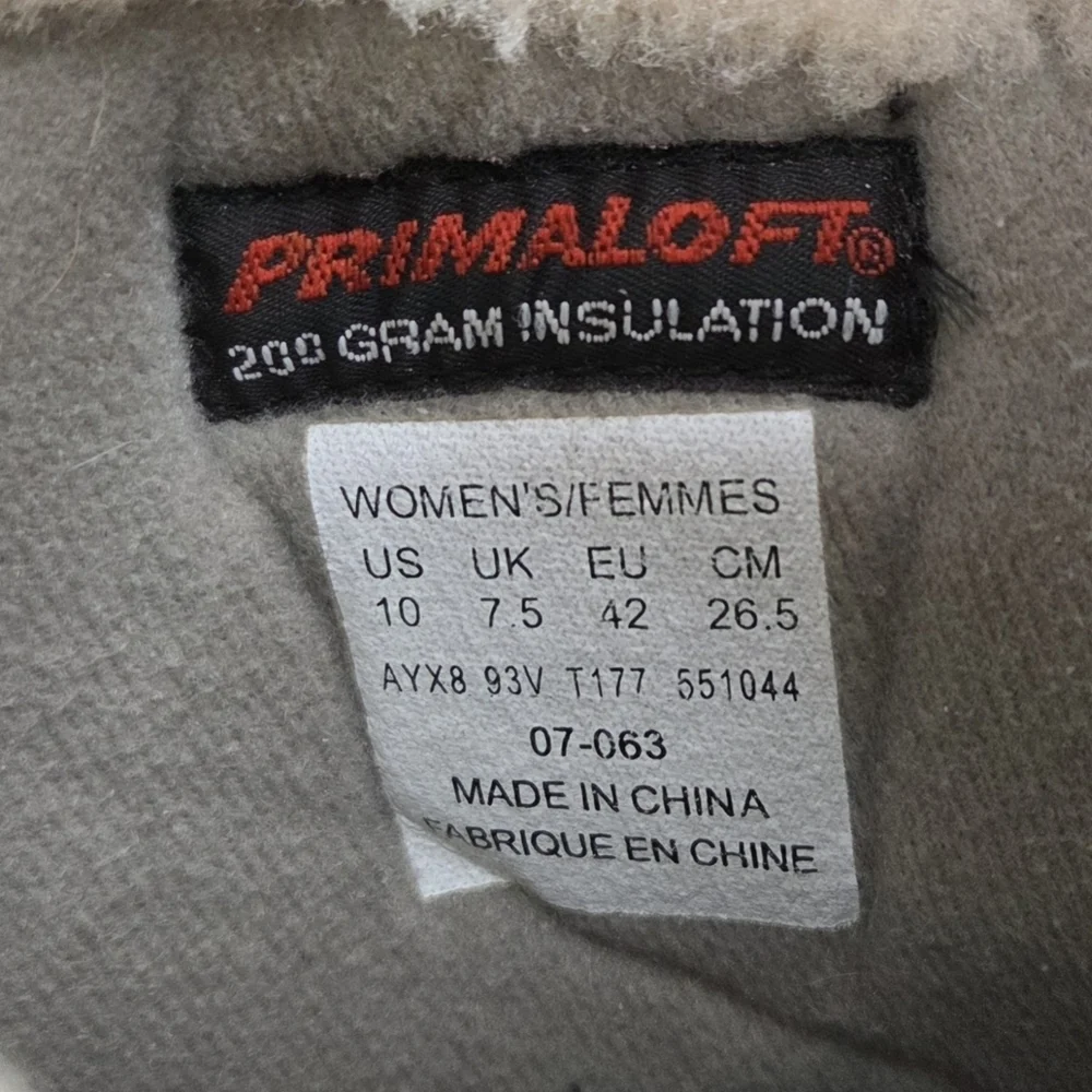 The North Face Primaloft Womens Winter‎ Insulated Brown Boots Back Zip Size 10